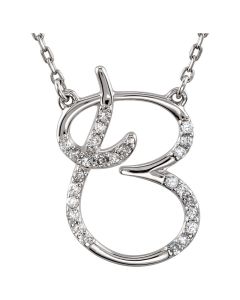 Diamond Initial Necklace 
