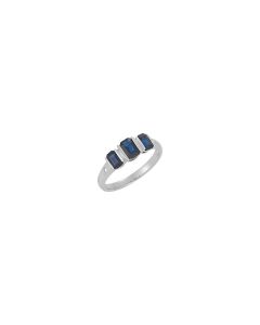 Genuine Blue Sapphire & Diamond Ring