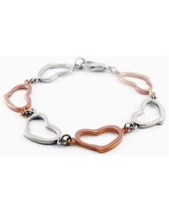 Ladies Heart Link Bracelet N\A  07.50 Inch