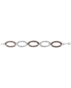 Oval Hammered Bracelet N\A  08.00 Inch