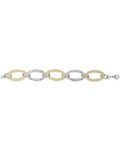 Oval Hammered Bracelet N\A  08.00 Inch