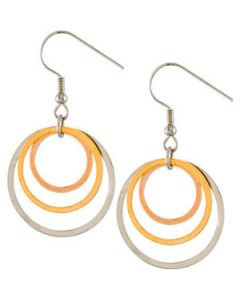 Tri Color Earrings N\A  Pair