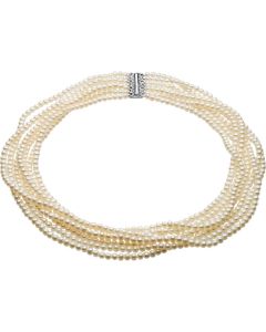 Sterling Silver Freshwater Cultured 7-Strand Necklace
