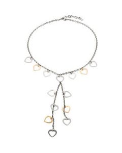 17Mm Heart Charm Necklace Stainless Steel N\A 20.00 Inch 17Mm Heart Charm Necklace