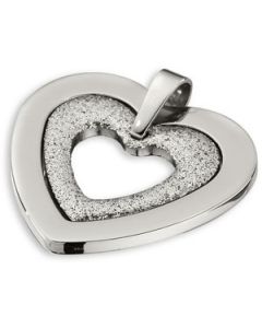 Steel Glitter Heart Pendant N\A  34.00Mm