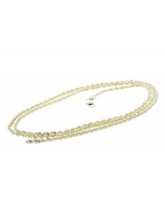 10 Yellow Gold Solid Bonded Rope Chain 2.5 MM 6.2 Grams