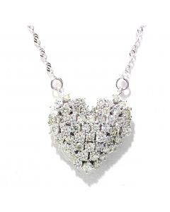 2Ctw Diamond Heart Pendant Necklace 9in.
