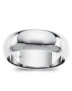 Half Round Band 14K White Gold 02.50 Mm