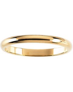 Half Round Band 14K Yellow Gold 02.00 Mm