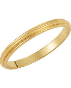 Half Round Edge Band 14K White Gold 05.00 Mm