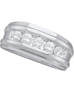 Mens Diamond Ring 0.50CTW DIAMOND Wedding MENS BAND 14KT White Gold