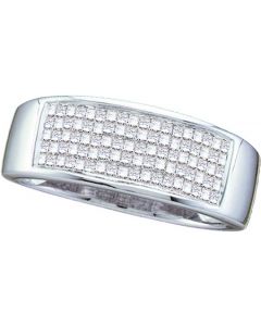 Mens Diamond Ring 1.00CTW PRINCESS DIAMOND MEN'S INVISIBLE BAND 14KT White Gold