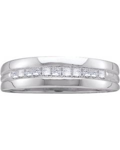 Mens Diamond Ring 1.00CTW  DIAMOND MEN'S INVISIBLE BAND 14KT White Gold