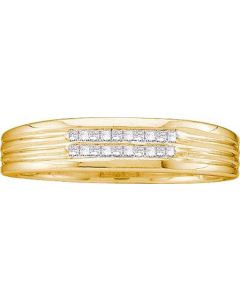 Mens Diamond Ring 0.16CTW  DIAMOND MEN'S INVISIBLE BAND 10KT Yellow Gold