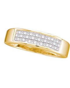 Mens Diamond Ring 0.50CTW DIAMOND MEN'S INVISIBLE BAND 14K Yellow-gold