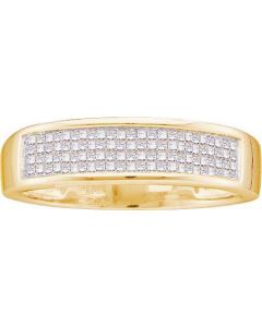 Mens Diamond Ring 0.50CT  DIAMOND INVISIBLE MENS BAND 14K Yellow-gold
