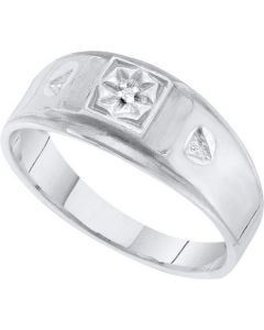 Mens Diamond Ring MENS ROUND DIAMOND RING 10KT White Gold