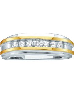 Mens Diamond Ring 0.25CTW DIAMOND CLUSTER MENS BAND 10KT White Gold