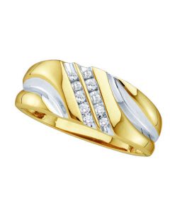 Mens Diamond Ring 0.12CTW ROUND DIAMOND MENS Wedding BAND 925 925-Sterling