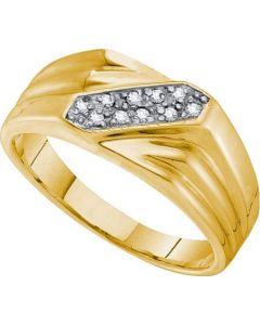 Mens Diamond Ring 0.10CTW DIAMOND  Wedding MENS BAND 925 925-Sterling