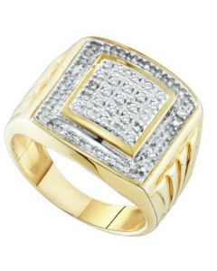 Mens Diamond Ring 0.11CTW DIAMOND  Wedding MENS RING 925 925-Sterling