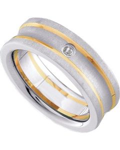 Mens Diamond Ring 0.05CTW ROUND DIAMOND MENS Wedding FUSION BAND 10KT Yellow Gold