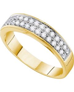 Mens Diamond Ring 0.49CTW DIAMOND  Wedding MENS BAND 14KT Yellow Gold