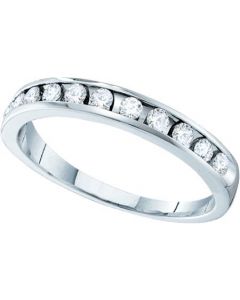 Mens Diamond Ring 0.10CTW DIAMOND  MACHINE  SET MENS BAND 14KT White Gold
