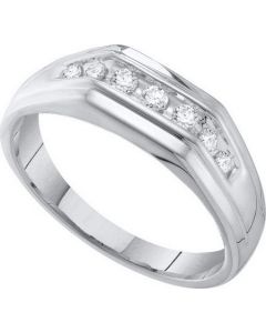 Mens Diamond Ring 0.25CTW DIAMOND  Wedding MENS BAND 10KT Yellow Gold