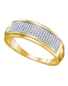 Mens Diamond Ring 0.22CTW DIAMOND MICRO PAVE MENS BAND 925 925-Sterling