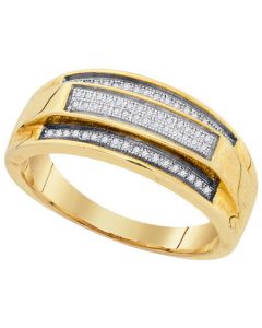 Mens Diamond Ring 0.19CT-DIA MICRO-PAVE MENS BAND 925 925-Sterling