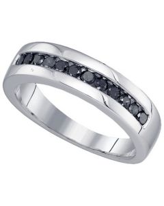 Mens Diamond Ring 0.50CT-DIA Wedding BAND 925 925-Sterling