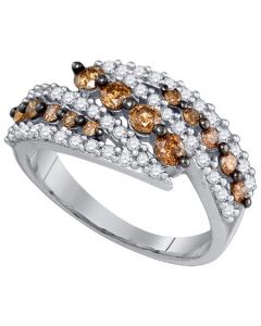 Mens Diamond Ring 1.05CT-DIA Wedding RING 10KT White Gold