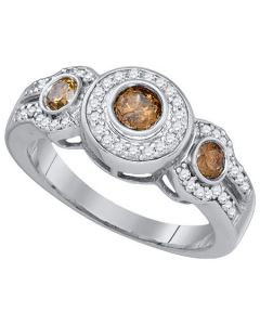 Mens Diamond Ring 0.81CT-DIA Wedding RING 10KT White Gold