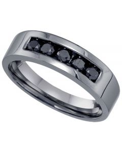 Mens Diamond Ring 0.65CT-DIA Wedding MENS BAND 925 925-Sterling