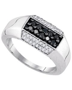 Mens Diamond Ring 0.74CT-DIA MICRO-PAVE RING 925 925-Sterling