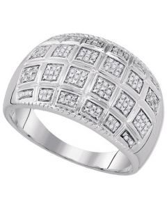 Mens Diamond Ring 0.20CTW-DIA MICRO-PAVE MENS BAND 925 925-Sterling