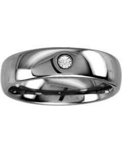 Mens Diamond Ring DIAMOND TUNGSTEN BAND TG Yellow-Gold Wedding Ring