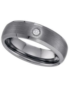 Mens Diamond Ring DIAMOND TUNGSTEN BAND-S10 TG Yellow-Gold Wedding Ring