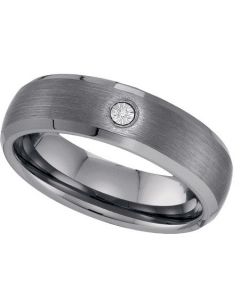 Mens Diamond Ring DIAMOND TUNGSTEN BAND-S11 Tungsten Wedding Ring