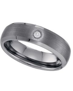 Mens Diamond Ring DIAMOND TUNGSTEN BAND-S12 Tungsten Wedding Ring