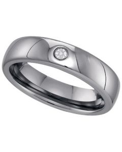 Mens Diamond Ring DIAMOND TUNGSTEN BAND-S8.5 Tungsten Wedding Ring