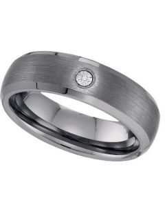 Mens Diamond Ring DIAMOND TUNGSTEN BAND-S13 Tungsten Wedding Ring