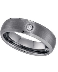 Mens Diamond Ring DIAMOND TUNGSTEN BAND-S14 Tungsten Wedding Ring