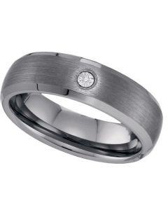 Mens Diamond Ring DIAMOND TUNGSTEN BAND-S8 Tungsten Wedding Ring