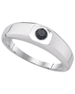 Mens Diamond Ring 0.33CTW DIAMOND Wedding MENS RING 10K White-gold
