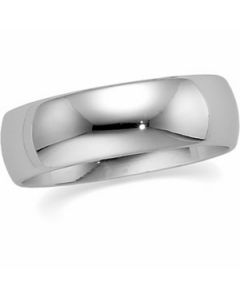 Light Comfort Fit Band 10K White Gold 06.00 Mm
