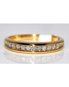 Lady Wedding Band Anniversary Band 0.15ct Diamonds 14K Gold 11 Round Diamond 4mm