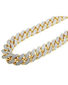 14K Gold Miami Chain 10mm 22