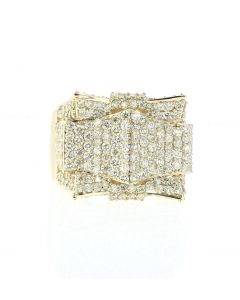 10k Yellow Gold Fancy Wedding Ring  4.17Ctw Genuine Diamonds ring for Him